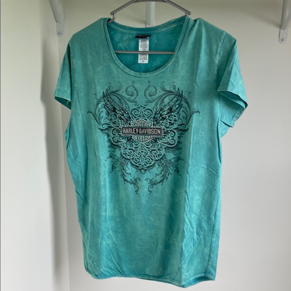 Harley-Davidson Blue Graphic Short Sleeve T-Shirt